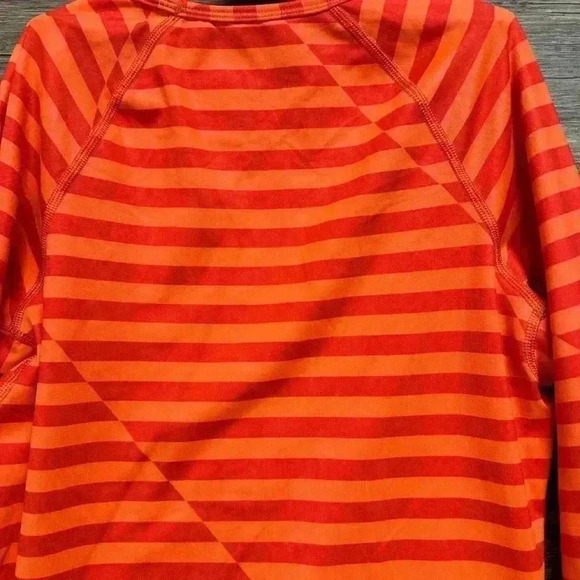 Nike Pro Women's Dri-Fit Fitted Orange Striped Top - Picture 4 of 7